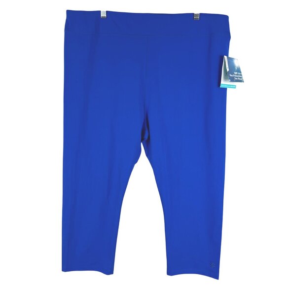 Coolibar Deep Water Swim Capris Pants 2X Blue Polyester Beach NWT PT-2583 - Picture 1 of 11
